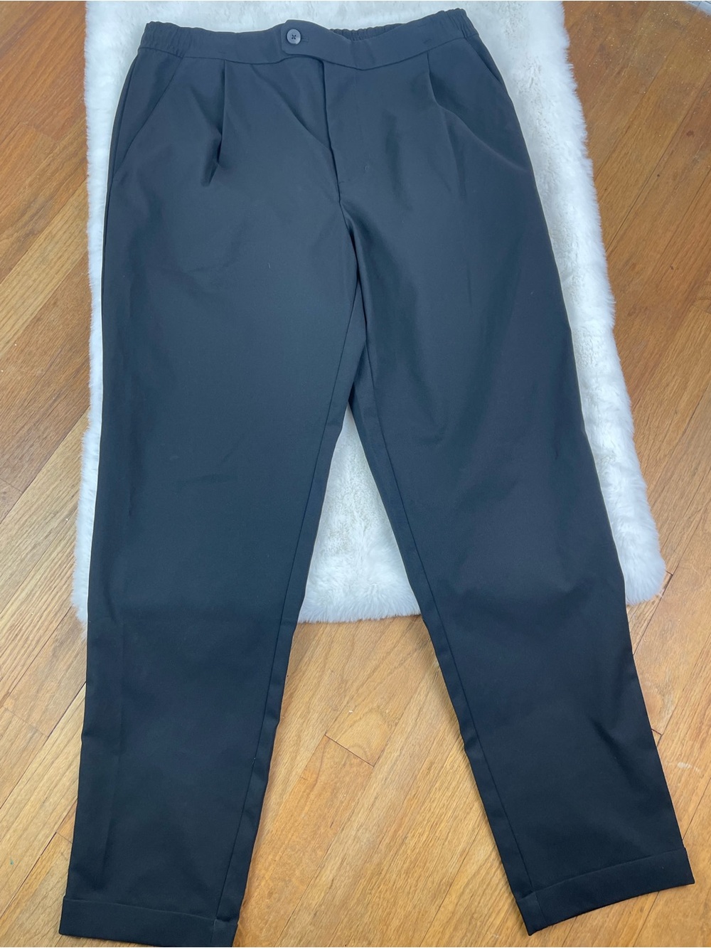 Vuori Men's Black Dress Trousers - Classic Straight Fit Size 32